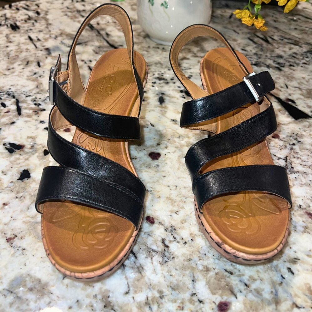 Women’s Black Wedge Sandals by